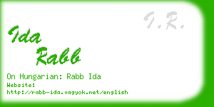ida rabb business card